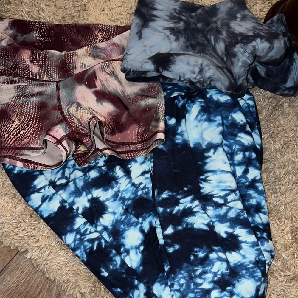 Tie-Dye Shorts and Leggings Set
